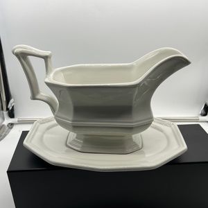 Vintage 1960's Red Cliff Heirloom Gravy Boat and Underplate